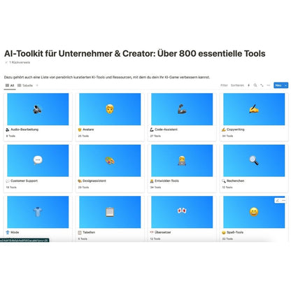 AI-Toolkit für Unternehmer & Creator: Über 800 essentielle Tools