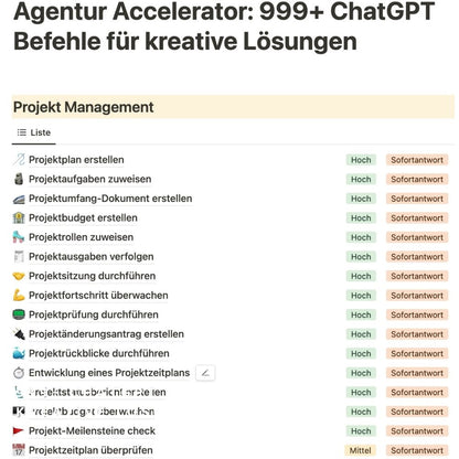 Agentur Accelerator: 999+ ChatGPT Befehle für kreative Lösungen